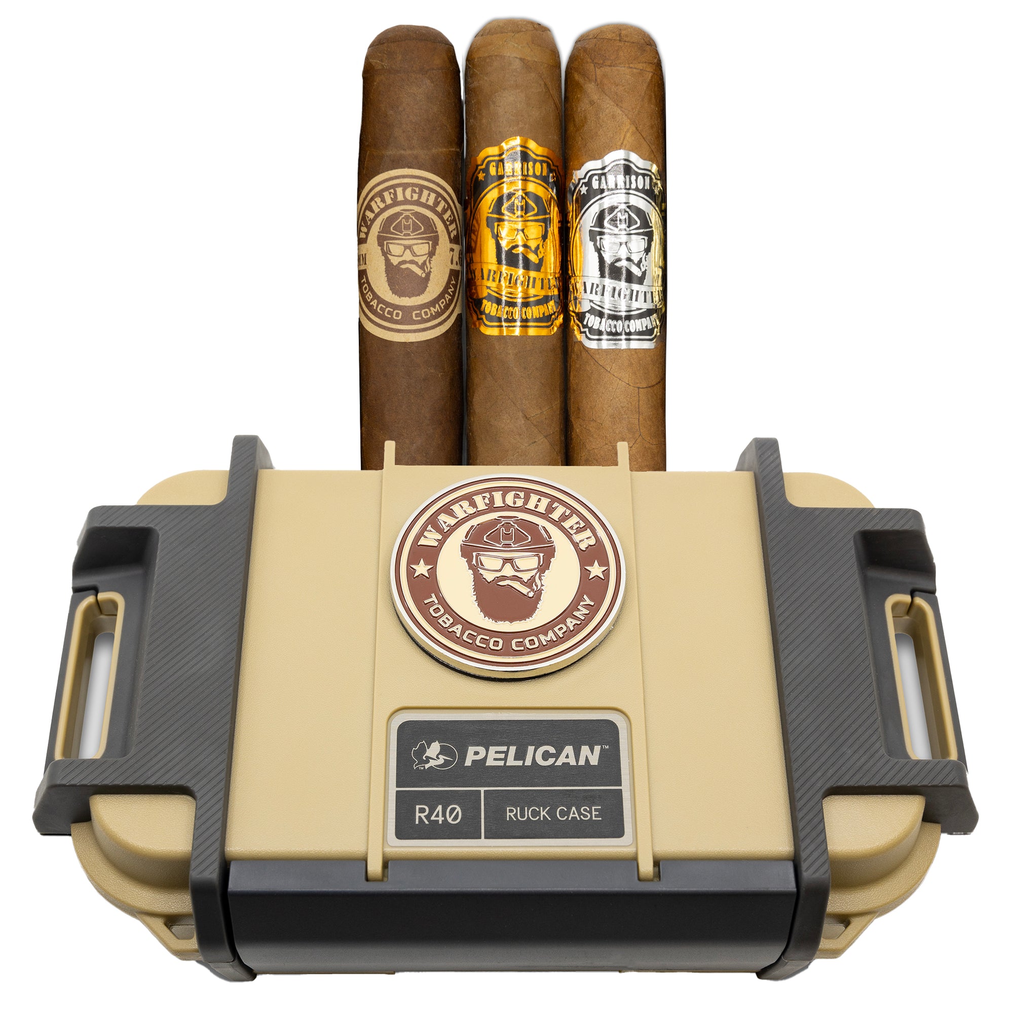 R40 Ruck Case + 3 Pack Double Corona Sampler — Warfighter Tobacco